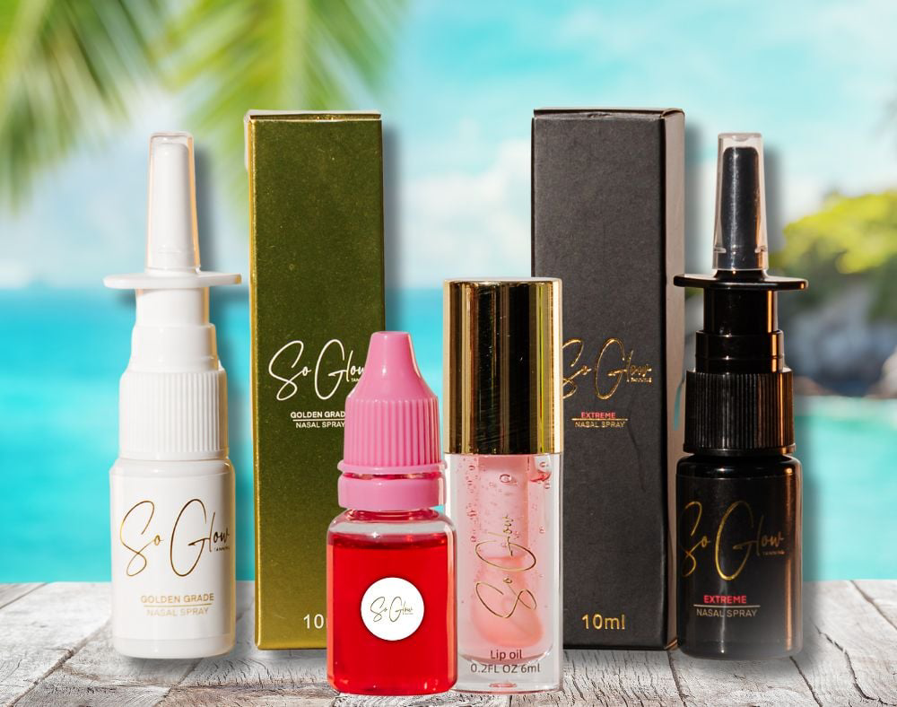 Bundle 2 - Black or Golden Grade Tanning Accelerator + Oral Drops + Any Lip Product